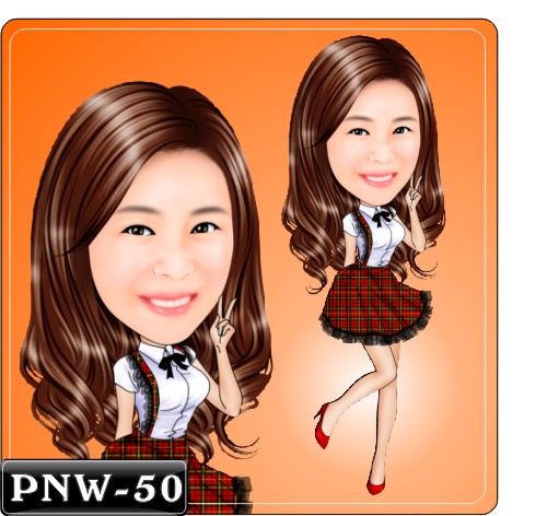 女生人像Q版漫畫PNW-50